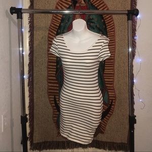 Basic Black & White Stripe Dress